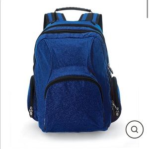 Royal blue glitter varsity backpack/cheer bag